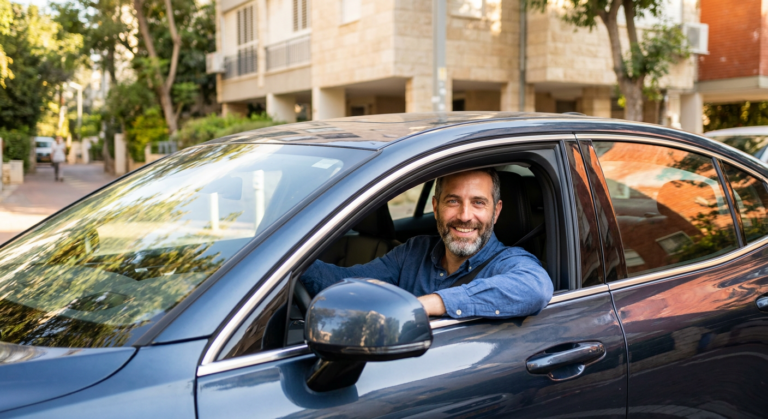 נהג רגוע לאחר טיפול ברעש חריקה בזמן בלימה, עם שירותי דרך בכל הארץ.