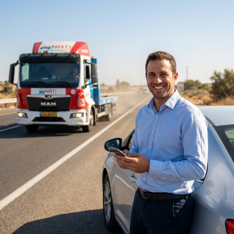 נהג מבצע הפעלת שירותי דרך מנורה מבטחים עם נתי שירותי דרך בכל הארץ.