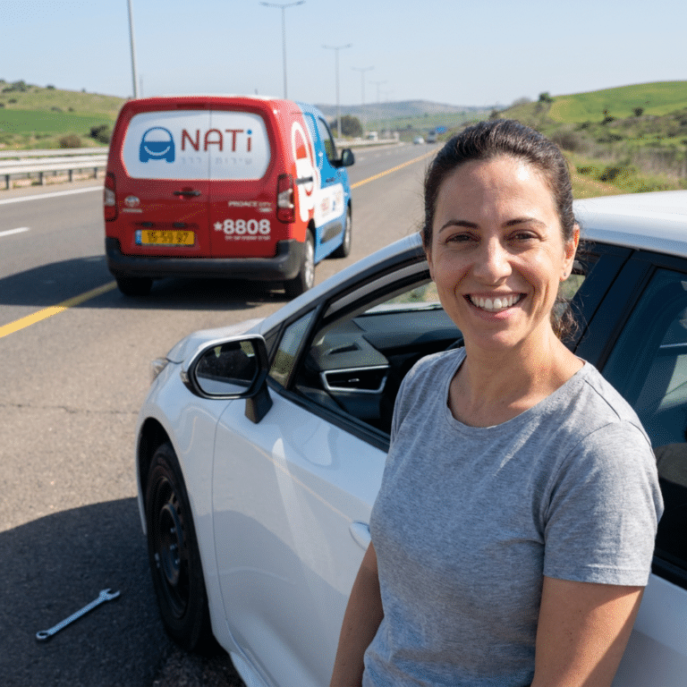 שירות החלפת גלגל מהיר עם ביטוח ליברה בכל הארץ על ידי נתי שירותי דרך
