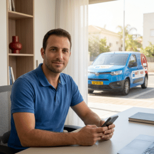 נהג רגוע מקבל שירות מונית למקום התאונה ביטוח ליברה בכל הארץ.